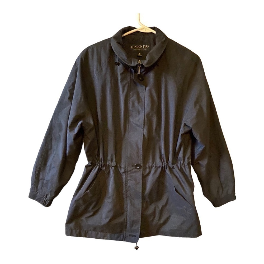 London Fog Limited Edition Trench Coat Teal Blue Lined Full Zip Pockets Size M
